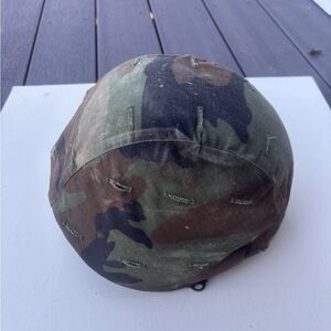 1989 USGI PASGT Made W Kevlar Helmet S-3 Sioux Mfg Woodland Salty Name Wyllie